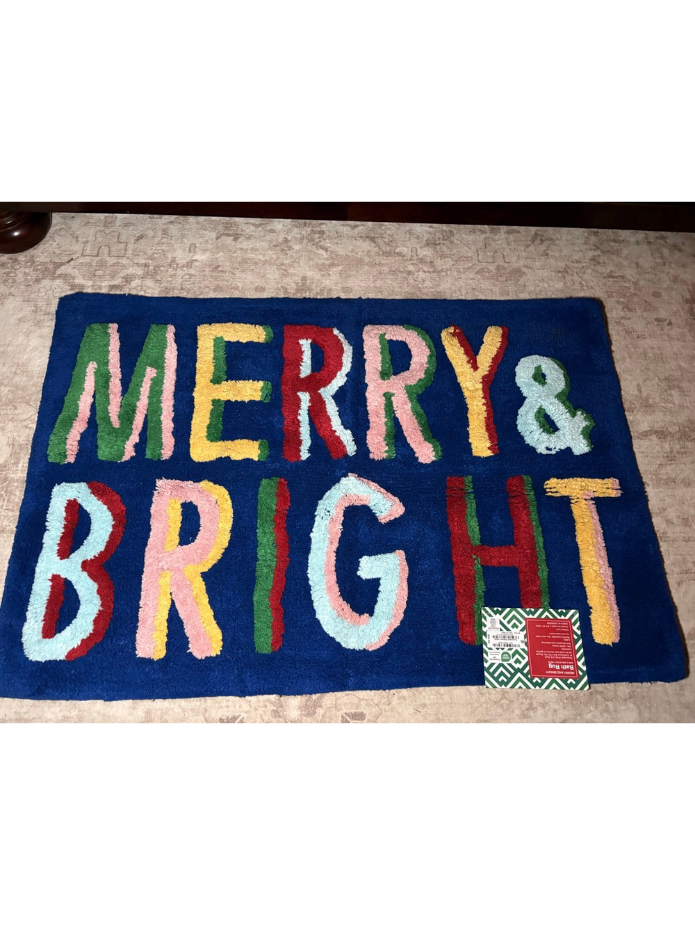 Holiday Lane Merry and Bright Bath Rug - 20 x 30 Inches